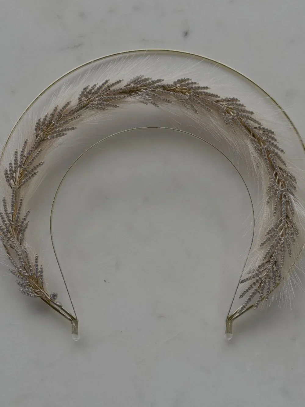 Bridal Halo Headpiece Modern Vietnamese Khan Dong